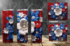 4th of July 3D Floral Sublimation Wrap Bundle Product Image 2