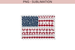 USA flag patchwork png design for T-shirts Product Image 2