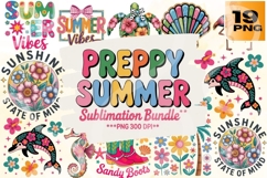 Preppy Summer PNG Sublimation Bundle 19 Product Image 1