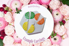 Lemon Slice Earring Laser Cut File- SVG FILE Product Image 2