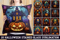 Stained Glass Halloween Pumpkin Sublimation Bundle Product Image 1