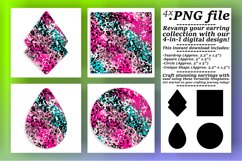 Colorful Leopard Pattern Round Keychains Product Image 1