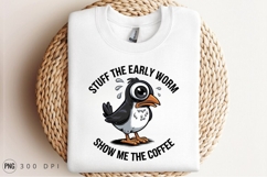 Funny Bird Coffee Cartoon Sublimation PNG Product Image 3