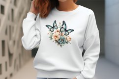 Vintage Floral Butterflies Clipart Bundle, Butterfly Print Product Image 2