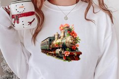 Christmas Trains Sublimation Clipart Product Image 2