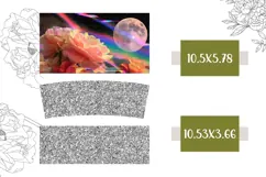 Cosmic Tumbler Design, Glitter 40 Oz Tumbler Wrap Product Image 2