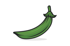 Green Peas and Pea Pods Vector Set Product Image 3