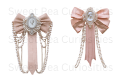 Cameo, Pink, Pearls, Ephemera, PNG, Junk Journal, clipart Product Image 2