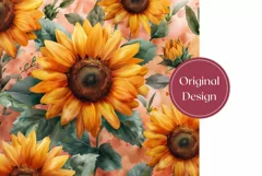 Cute Sunflowers Tumbler Template, Sunflowers Sublimation PNG Product Image 2