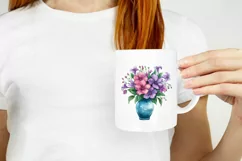 Colorful Flowers Illustration, Spring Flowers PNG Product Image 2