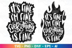 Boys and Girls svg It's fine im fine everything is fine Product Image 2