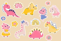 Dino girls / Printable Stickers Cricut Design Product Image 2