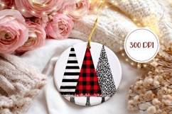 Rustic Christmas Tree Ornament, Winter Ornament Template Product Image 2