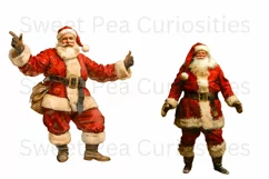 Christmas, Santa, Ephemera, PNG, Junk Journal, clipart Product Image 2