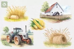 On The Farm watercolor PNG Clipart Product Image 2