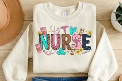 Nurse PNG Sublimation Design, Colorful Nurse Gift Graphic Product Image 2