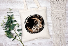 Floral Moon Illustration PNG, Boho Flowers Illustration Product Image 2