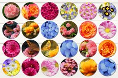 Oil paint Flower design | Round earring sublimation bundle Product Image 2