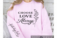 Choose Love Always Christian Floral Sleeve PNG Design Product Image 3