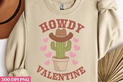 Howdy Valentine PNG, Western Valentine Sublimation PNG Product Image 1