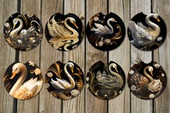 Magic Swan | black Car coaster &amp; key chain design bundle Product Image 2