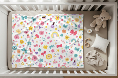 Nursery baby blanket mockup Product Image 3