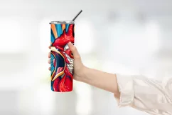 Patriotic Rooster 20 oz Tumbler Wrap - 4th of July Tumbler Product Image 2