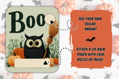 Boo Halloween Owl Money Card, Printable Halloween, Gift Card Product Image 2