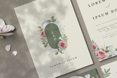 beautiful wedding card invitation set with roses flower Product Image 2