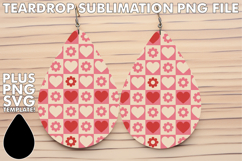 Creative Teardrop Earrings Design, Valentine's Pattern Product Image 1