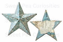 Ephemera, Mixed Media, Stars, PNG, Junk Journal, Clipart Product Image 2