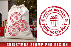Christmas Stamp Clipart, Christmas Retro sublimation PNG Product Image 1