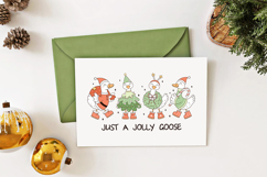 Just a Jolly Goose PNG SVG Silly Christmas Goose Meme Shirt Product Image 2
