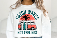 Catch Waves Not Feelings Svg Design | Shirt Svg Product Image 1