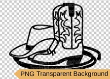 Cowboy boots svg, Cowboy hat cut file, Rodeo svg, png cricut Product Image 2