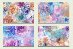 Pastel Alcohol Ink Flowers Cutting Boards sublimation Design Product Image 2