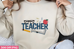 TEACHER PNG, Sunflower Sublimation PNG Product Image 1