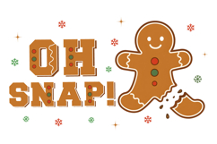 Oh Snap PNG, Trendy Funny Christmas PNG, Funny Christmas PNG Product Image 2