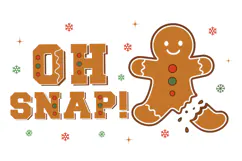 Oh Snap PNG, Trendy Funny Christmas PNG, Funny Christmas PNG Product Image 2