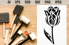 Tulip Flowers Stencils Product Image 2