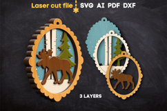 Christmas Tree Toy Moose SVG laser cut file for Glowforge Product Image 2