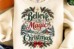 Believe in the Magic of Christmas PNG, Merry Christmas 2026 Product Image 2