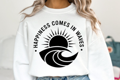 Happiness comes in waves svg | Summer Svg | Shirt Svg Product Image 2