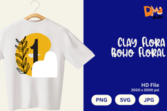 Clay Flora Boho Floral Monogram Product Image 1