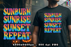Sunburn Sunrise Sunset Repeat Summer PNG File Product Image 2