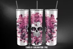 Halloween Pink Tumbler Wrap Sublimation Designs Product Image 2