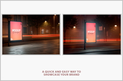 Advertising Billboard Mockup on City Street Product Image 2