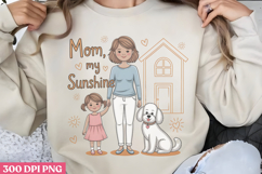 Floral Mama Mom Sublimation PNG Product Image 1