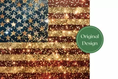 USA Tumbler Wrap, Glitter American Tumbler Design Product Image 2