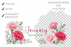Birth Flower Mug PNG Month Floral Designs Product Image 2